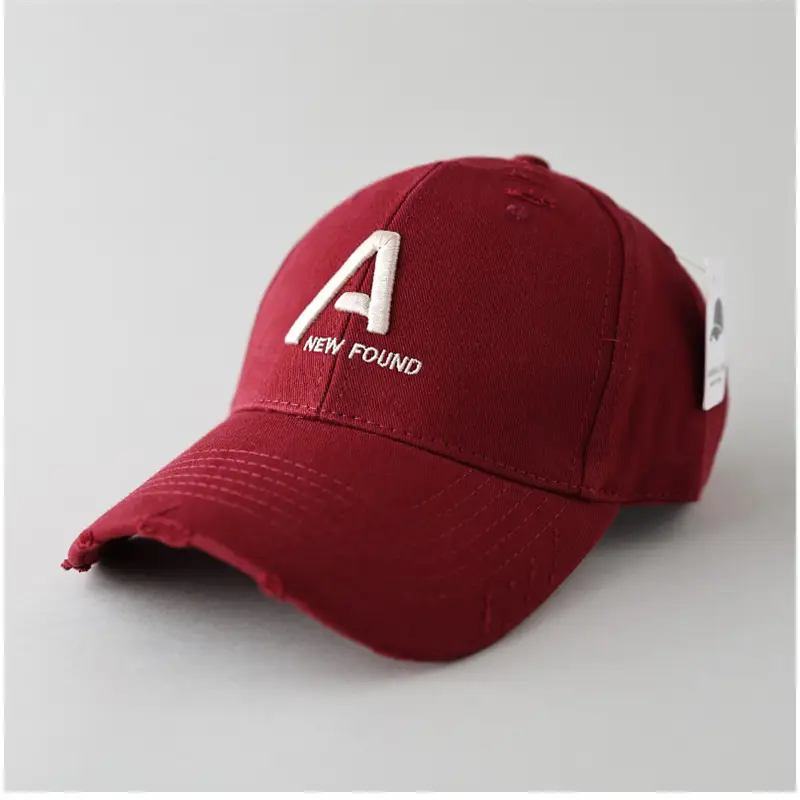 Women's Red A Letter Embroidered Baseball Cap - Image 6