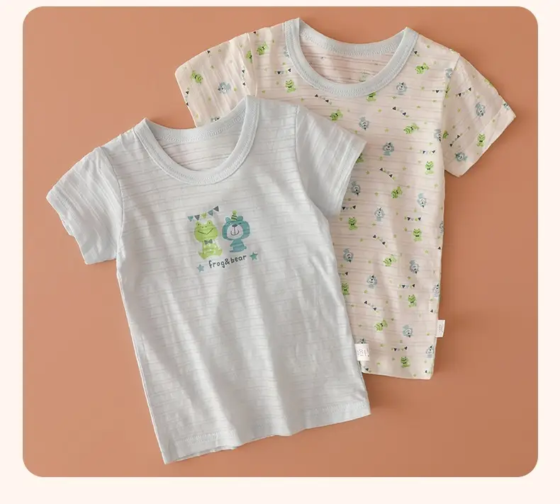 Japanese 2-Piece Kids T-Shirt Set Pink White Summer Baby Top — feature 12