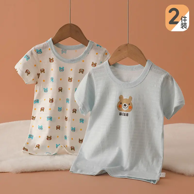 Japanese 2-Piece Kids T-Shirt Set Pink White Summer Baby Top - Image 14