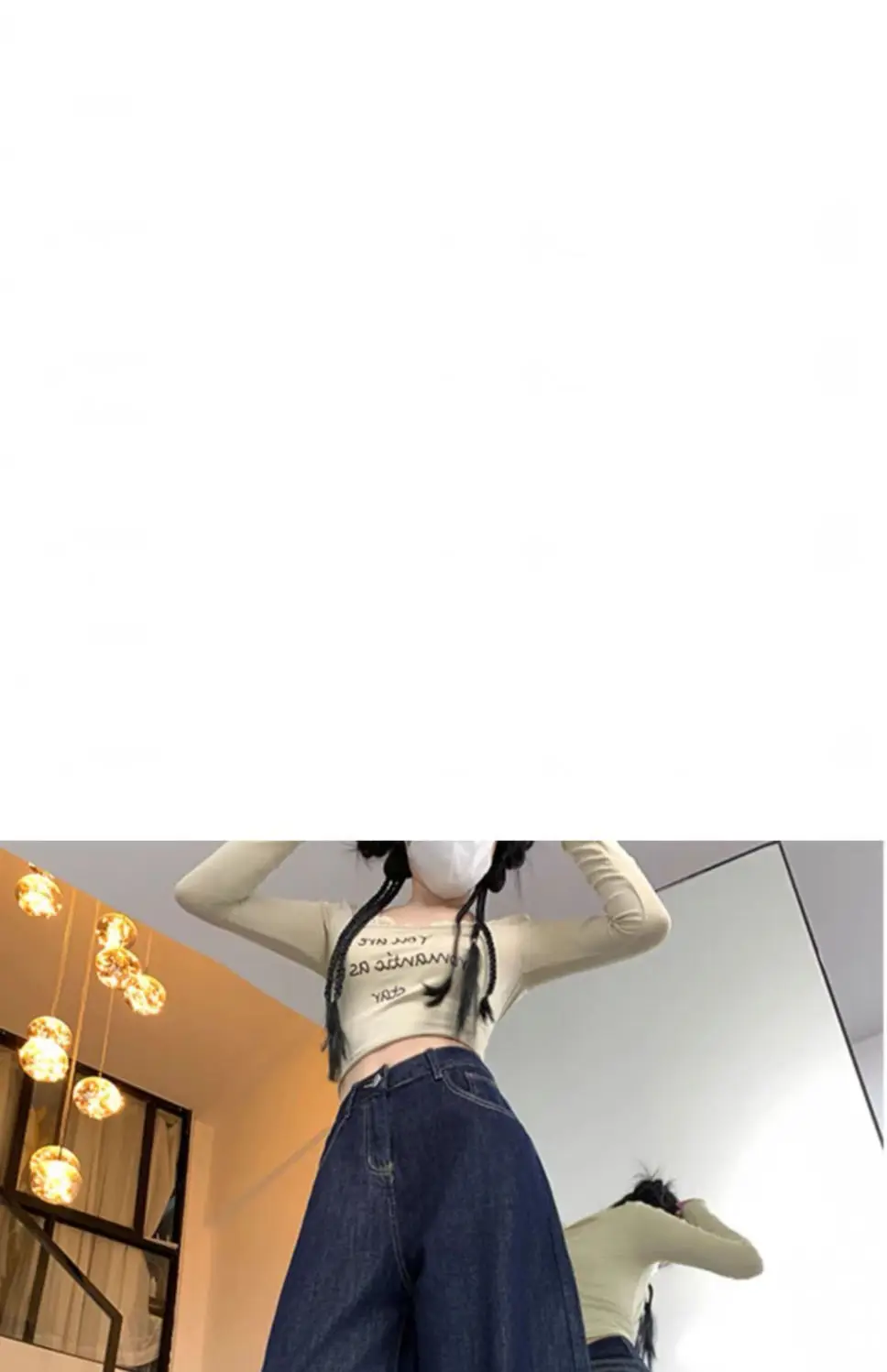 Women Dark Blue Wide Leg Jeans American Style 2025 — feature 2