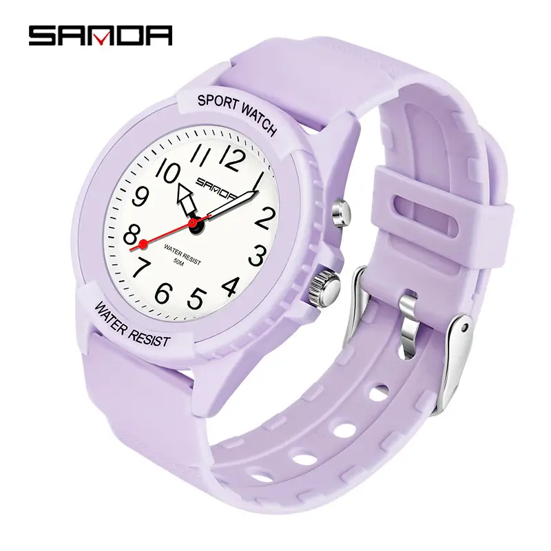 Luminous Purple Sport Watch for Men Women Waterproof Quartz - Image 7