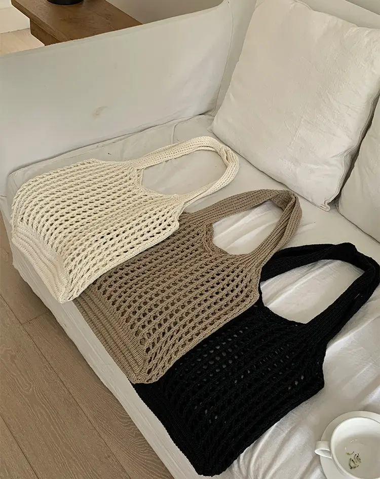 2025 New Knitted Hollow Beach Woven Holiday Bag Large Capacity Tote Bag Bohemian Shoulder Bag — feature 15