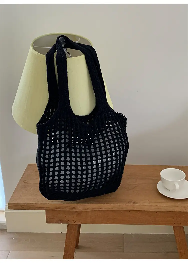 2025 New Knitted Hollow Beach Woven Holiday Bag Large Capacity Tote Bag Bohemian Shoulder Bag — feature 23