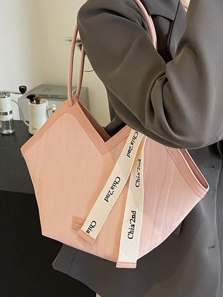 2025 Korean Style Women's White Tan Shoulder Bag