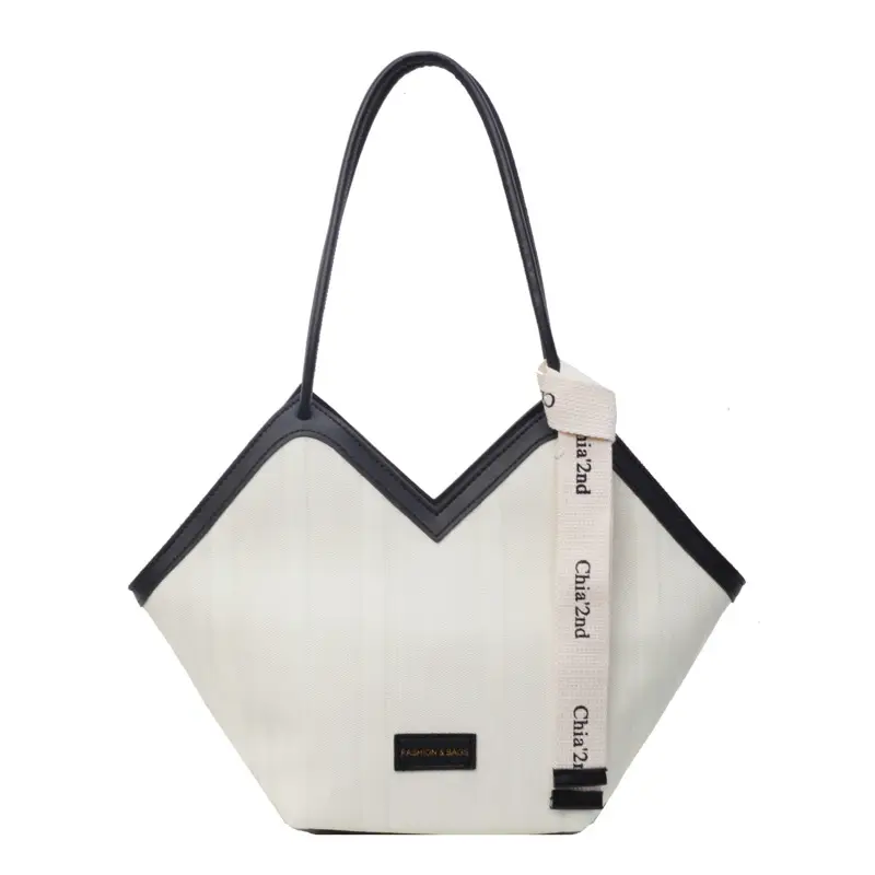 2025 Korean Style Women's White Tan Shoulder Bag