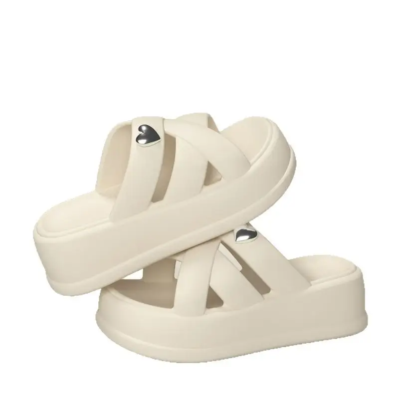 Women's Black EVA Thick Sole Sandals Summer