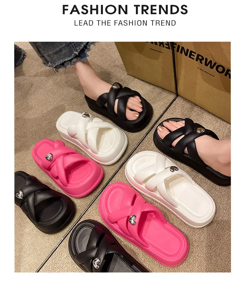 Women's Black EVA Thick Sole Sandals Summer — feature 10