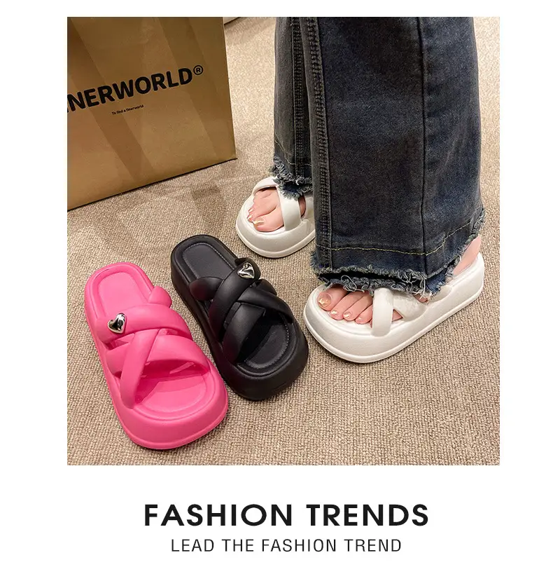 Women's Black EVA Thick Sole Sandals Summer — feature 11