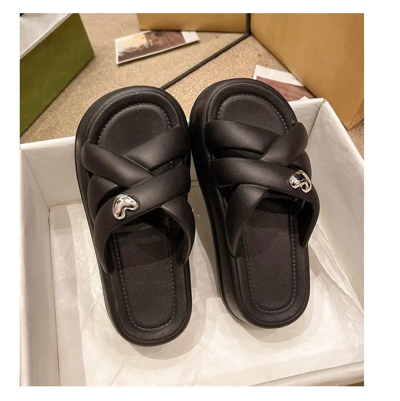 Women's Black EVA Thick Sole Sandals Summer — feature 17