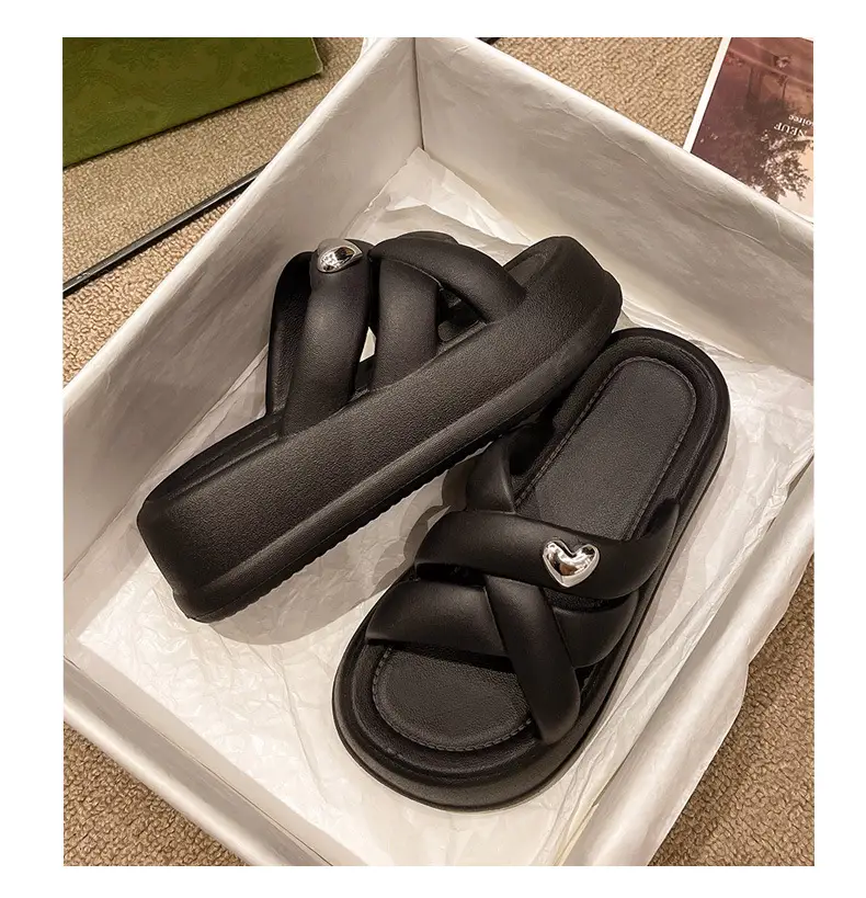 Women's Black EVA Thick Sole Sandals Summer — feature 18