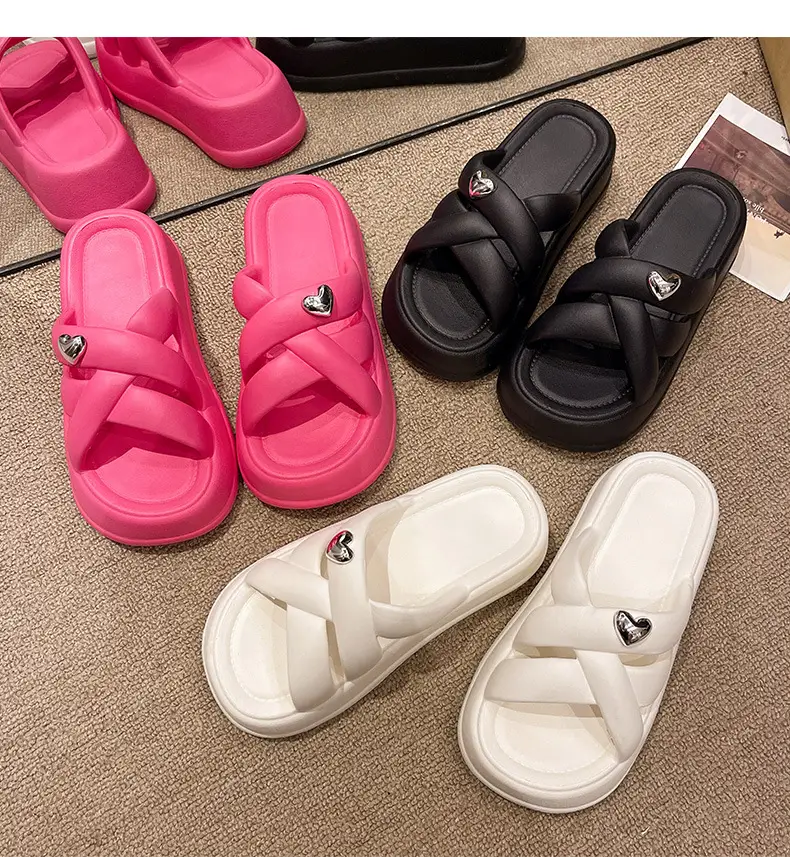 Women's Black EVA Thick Sole Sandals Summer — feature 23