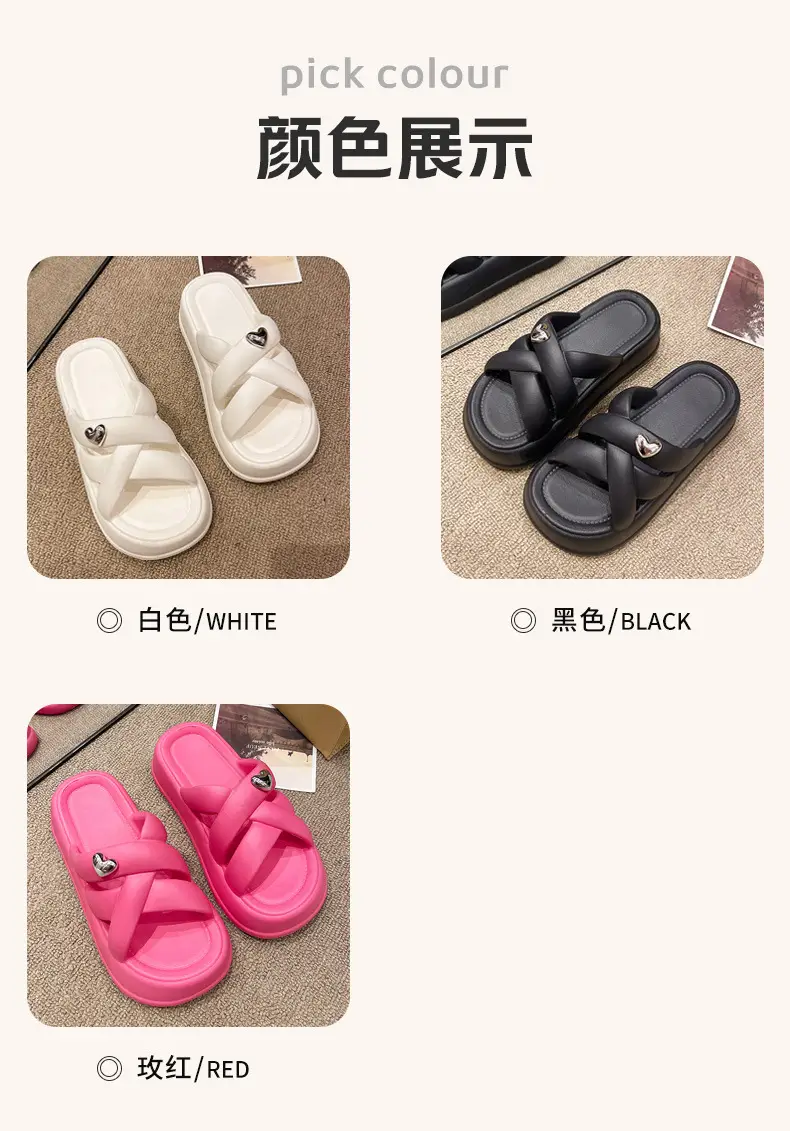 Women's Black EVA Thick Sole Sandals Summer — feature 4