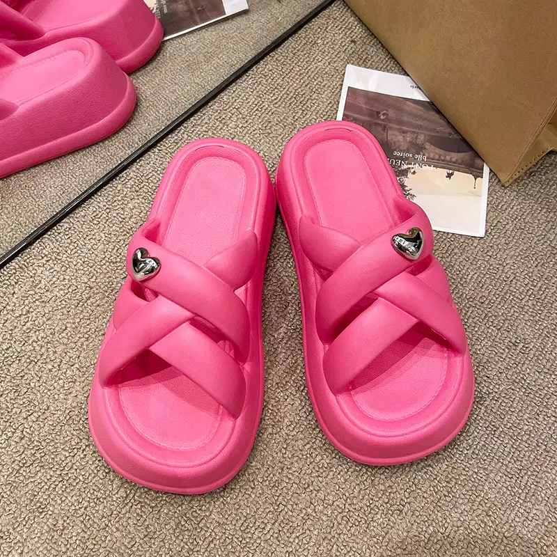 Women's Black EVA Thick Sole Sandals Summer