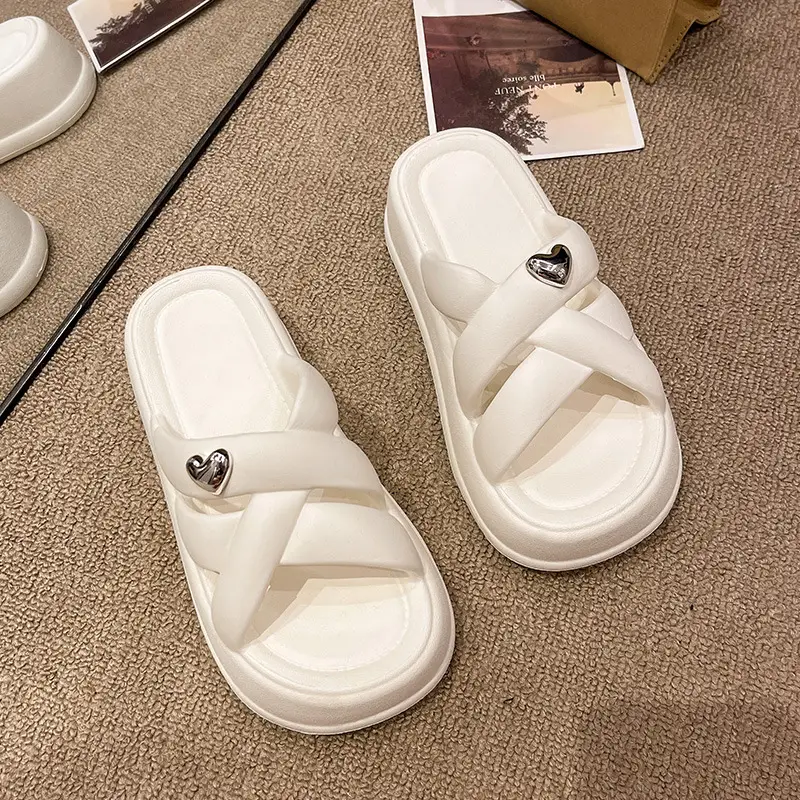 Women's Black EVA Thick Sole Sandals Summer