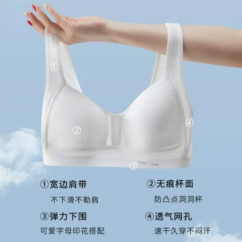 Junior high school students developmental underwear sports shock-proof adolescent girls Senior high school girls bra vest thin summer