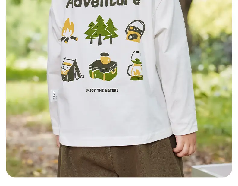 Jerry Baby Boys' White Long Sleeve T-Shirt 2026 Autumn Outfit 5A Antibacterial — feature 3