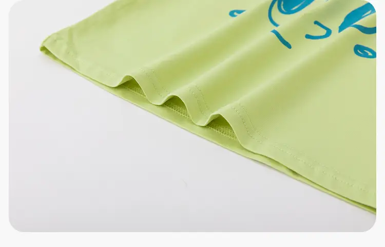 Baby T-shirt Doodle Design Light Green Cotton Boys Summer Wear — feature 37