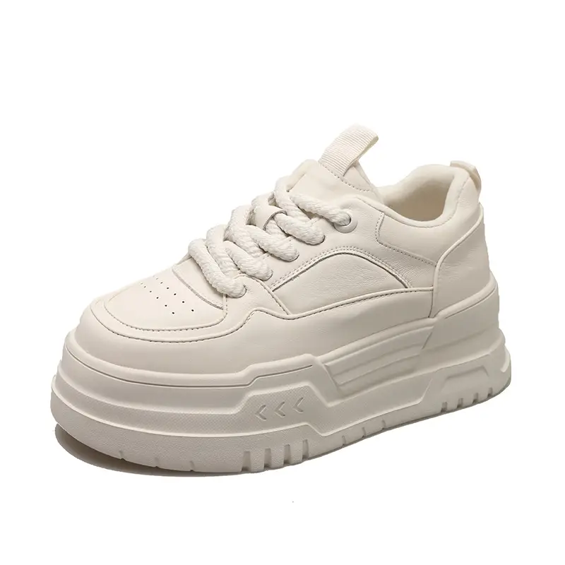 Thick bottom casual sneaker increased black torre shoes European station white shoes women 2025 new small real - Image 8