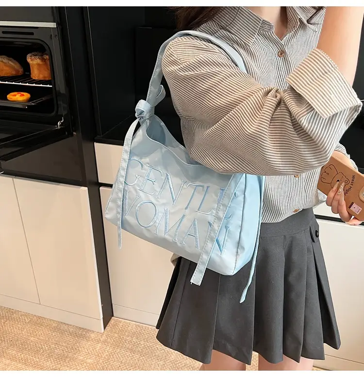 Light Blue Embroidered Crossbody Bag for Women — feature 10