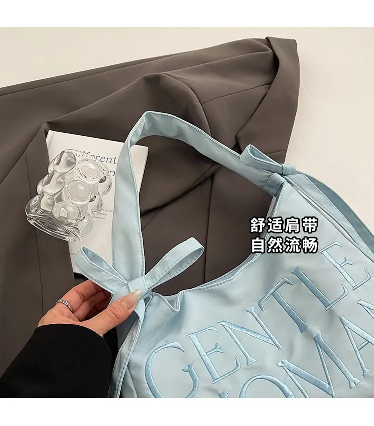 Light Blue Embroidered Crossbody Bag for Women — feature 5