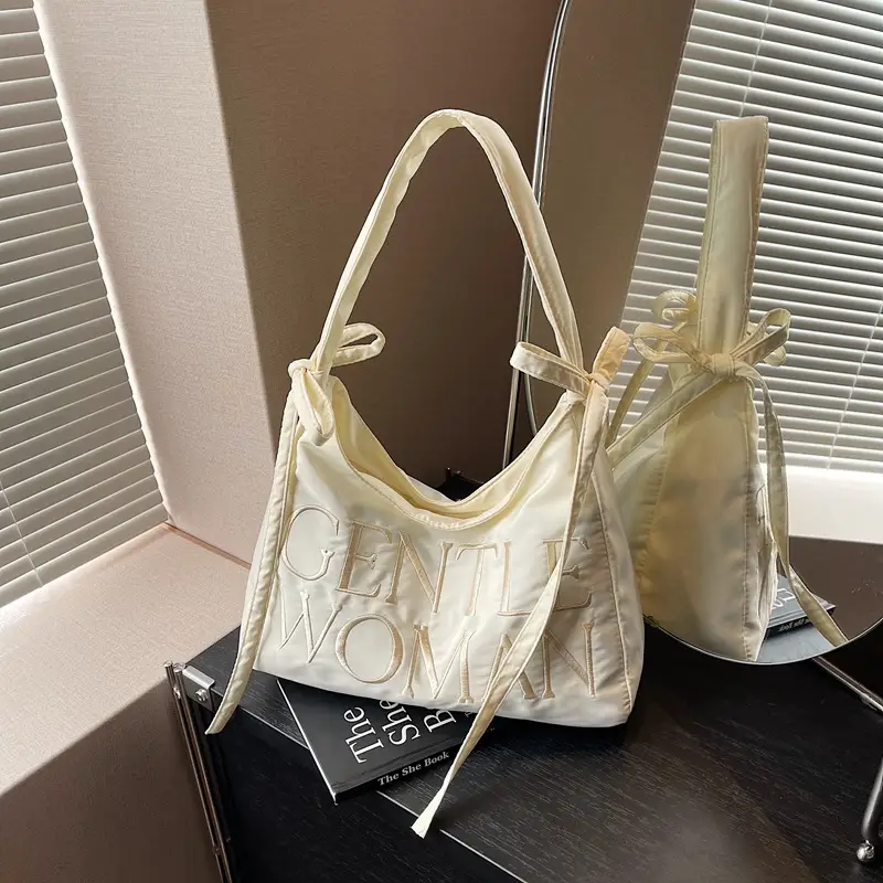 Light Blue Embroidered Crossbody Bag for Women
