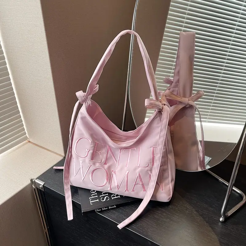 Light Blue Embroidered Crossbody Bag for Women