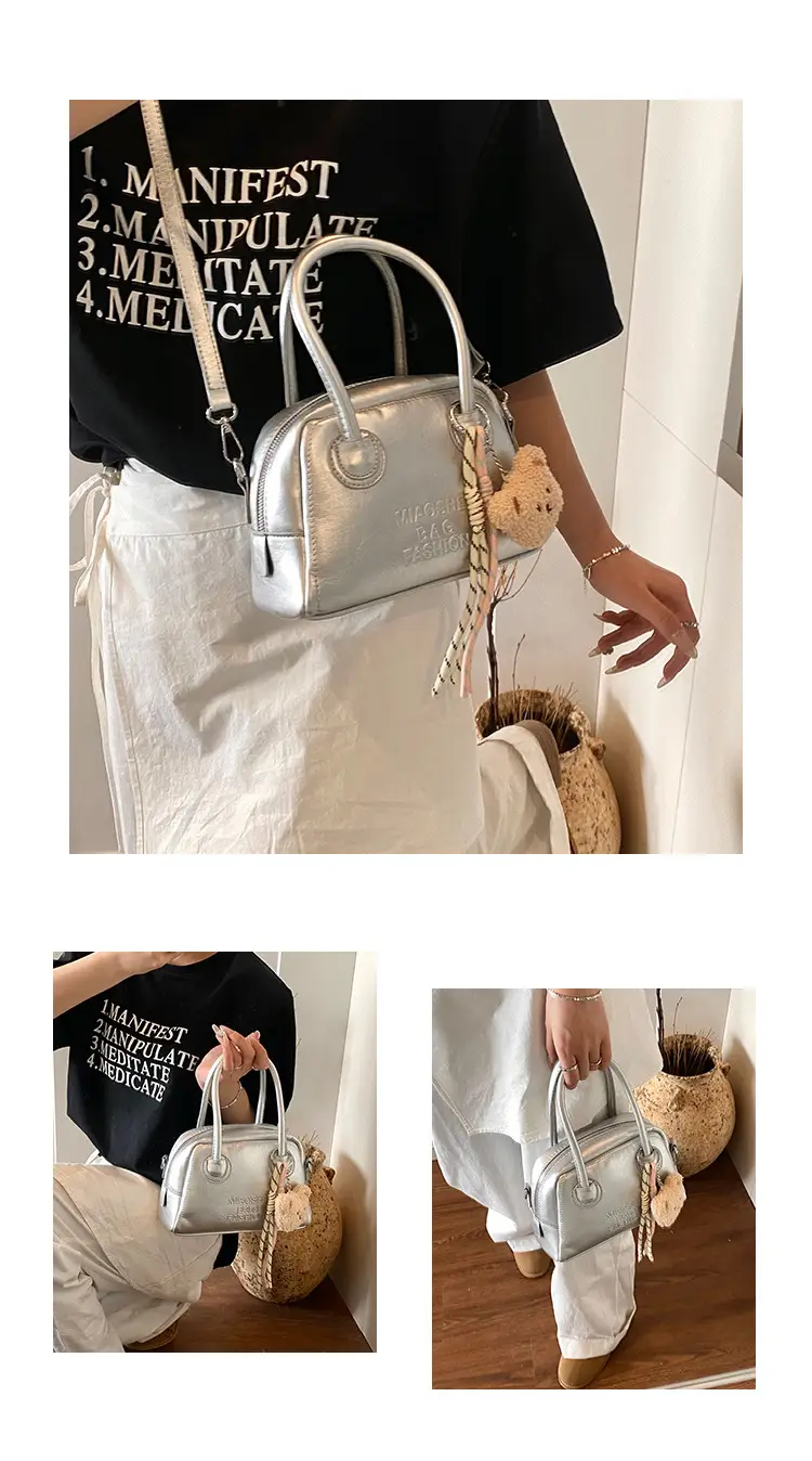 Silver Shoulder Crossbody Bag for Women Spring Summer — feature 13