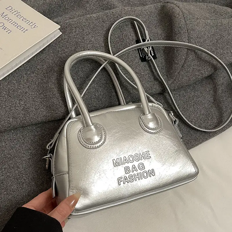 Silver Shoulder Crossbody Bag for Women Spring Summer - Image 3
