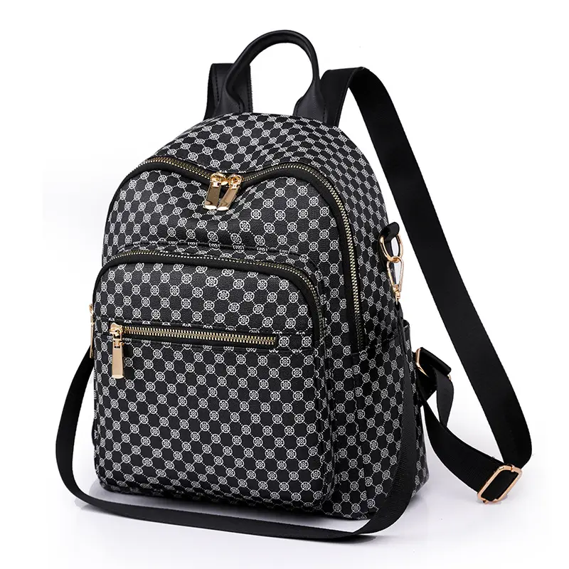 Women's Retro Printed Checkered Backpack 2025 - Image 8