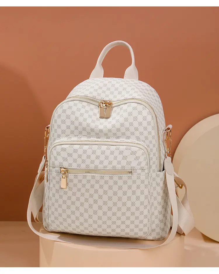 Women's Retro Printed Checkered Backpack 2025 — feature 11