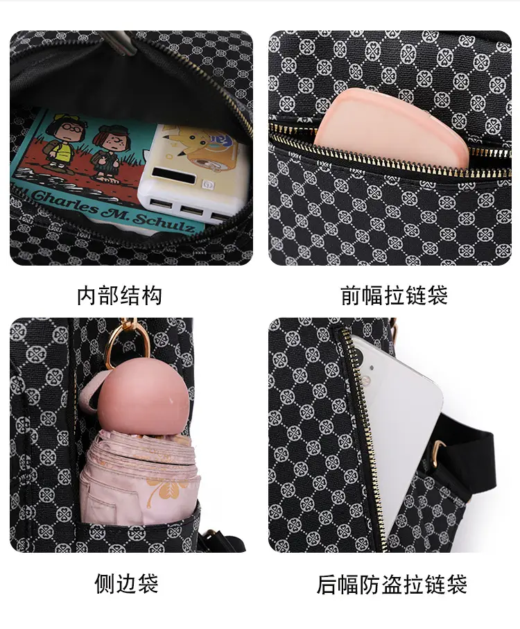 Women's Retro Printed Checkered Backpack 2025 — feature 16