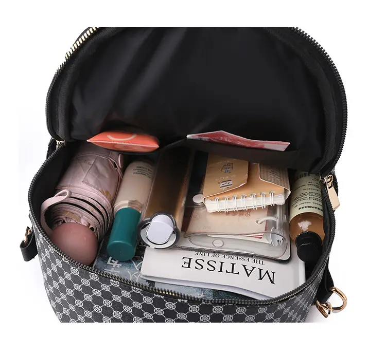 Women's Retro Printed Checkered Backpack 2025 — feature 17
