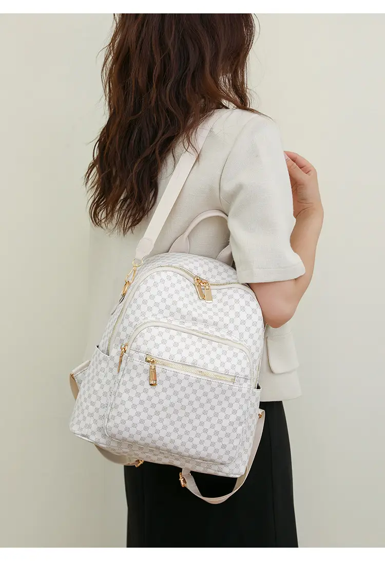 Women's Retro Printed Checkered Backpack 2025 — feature 22