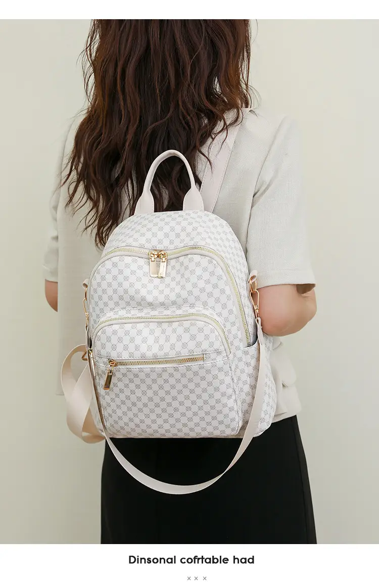 Women's Retro Printed Checkered Backpack 2025 — feature 23
