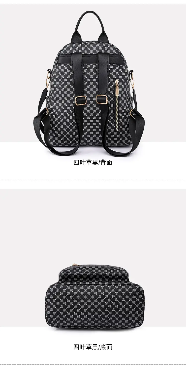 Women's Retro Printed Checkered Backpack 2025 — feature 28