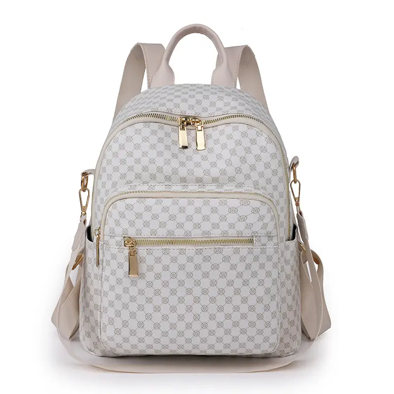 Women's Retro Printed Checkered Backpack 2025 - Image 2