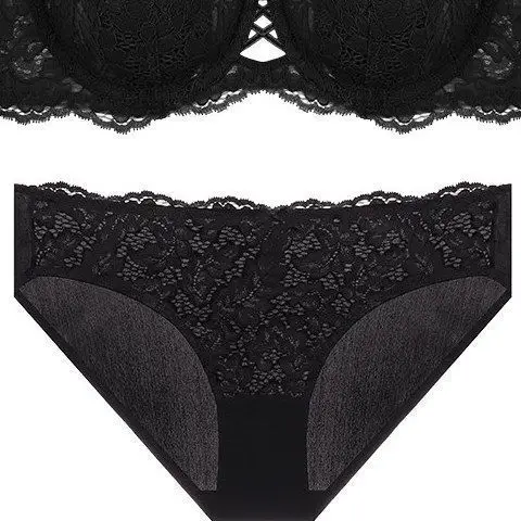French Style Summer Strapless Strapless Underwear Women's Thin Large Chest Shown Small Beautiful Back Lace Sexy Pure Desire Bra suit — feature 9