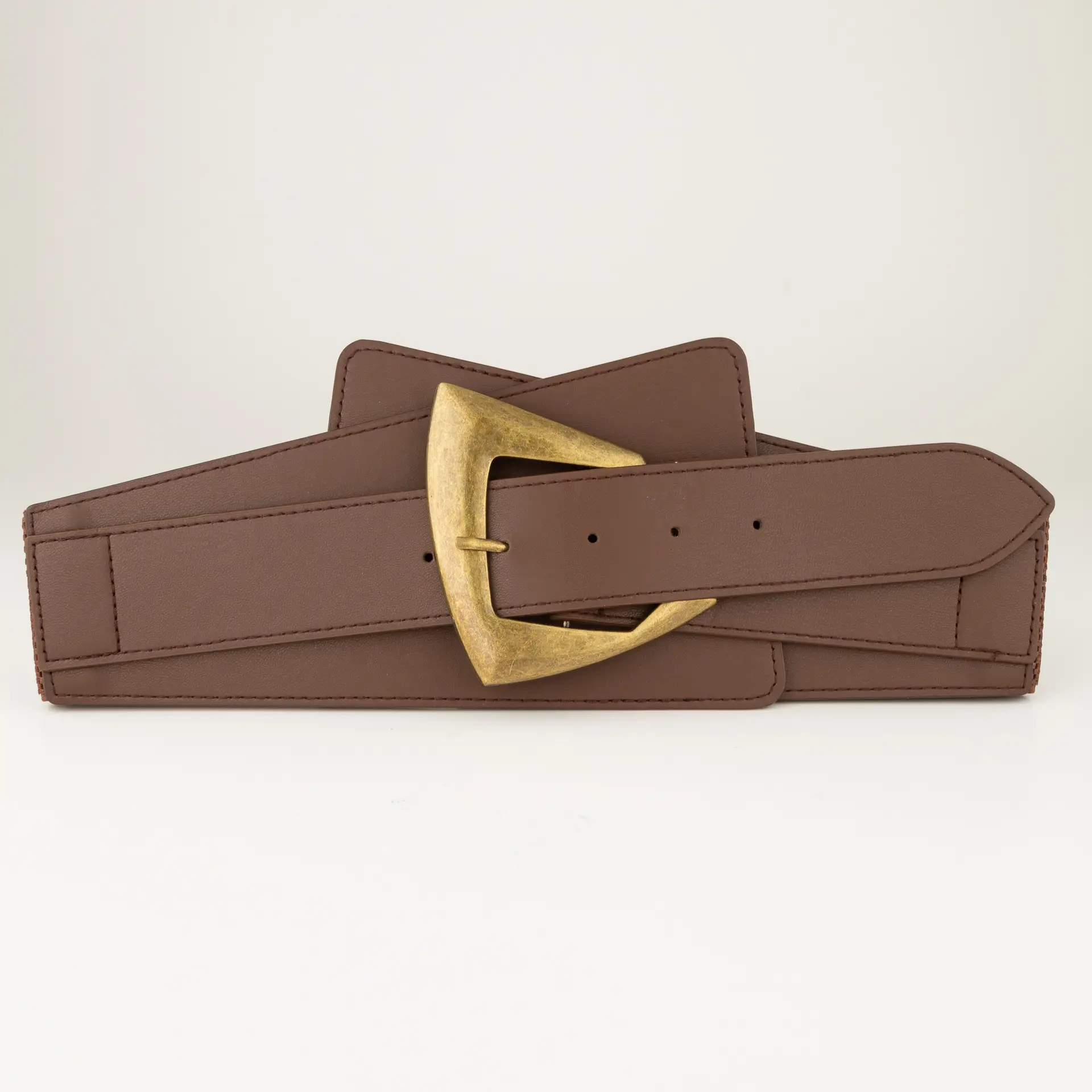 Black Vintage Belt with Gold Buckle for Women — feature 4