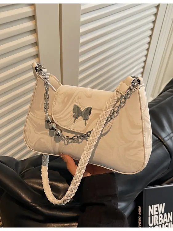 White Chain Crossbody Bag for Women Spring Summer 2025 - Image 8