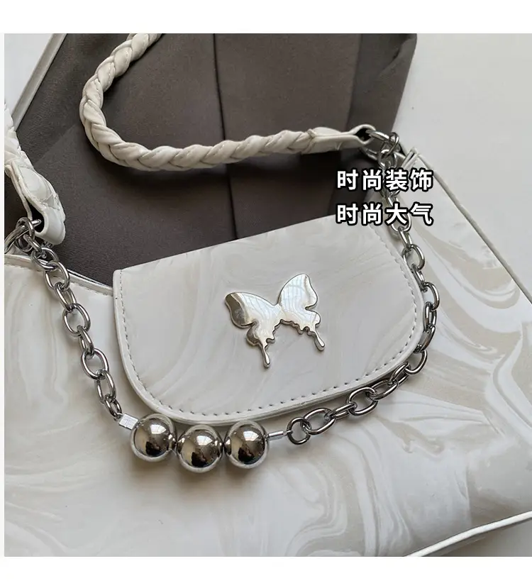White Chain Crossbody Bag for Women Spring Summer 2025 — feature 7