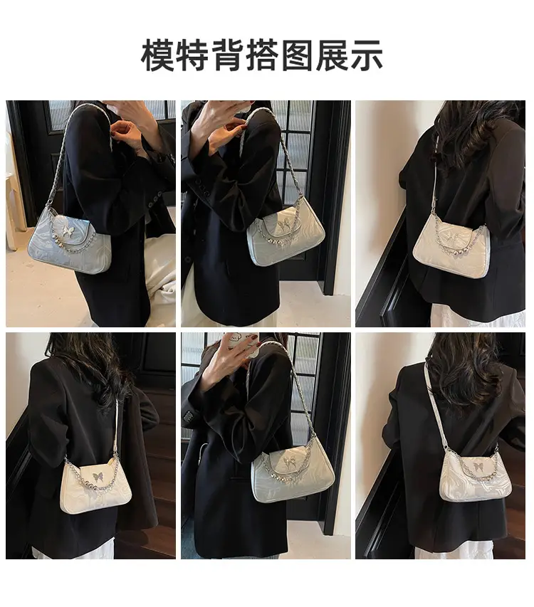 White Chain Crossbody Bag for Women Spring Summer 2025 — feature 9