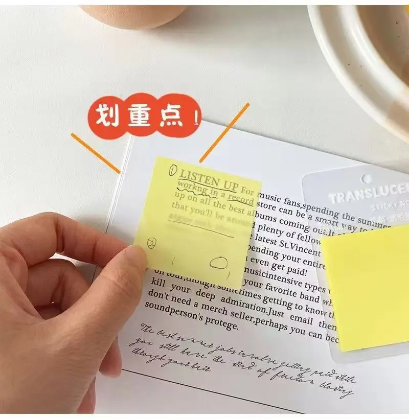 Sticky Notes, Colorful Index Tabs, Pet Transparent Morandi Colors, Square Shape, Reusable Sticky Notes, Key Point Markers, Small Note Pads — feature 13