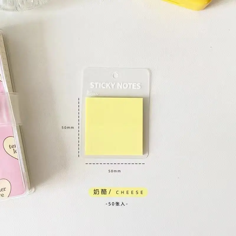 Sticky Notes, Colorful Index Tabs, Pet Transparent Morandi Colors, Square Shape, Reusable Sticky Notes, Key Point Markers, Small Note Pads