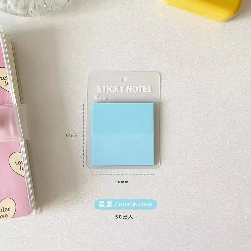 Sticky Notes, Colorful Index Tabs, Pet Transparent Morandi Colors, Square Shape, Reusable Sticky Notes, Key Point Markers, Small Note Pads