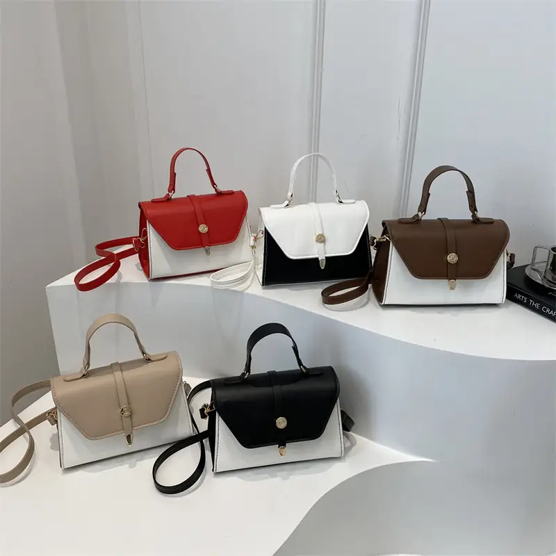 Women's Red White Contrast Shoulder Bag 2025 - Image 9