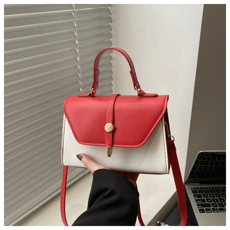 Women's Red White Contrast Shoulder Bag 2025 — feature 20