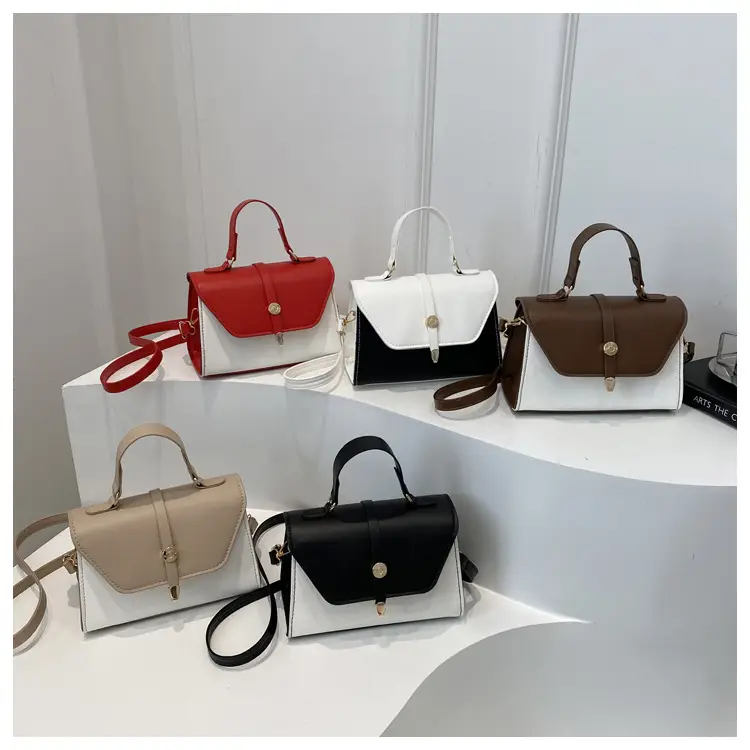 Women's Red White Contrast Shoulder Bag 2025 — feature 24