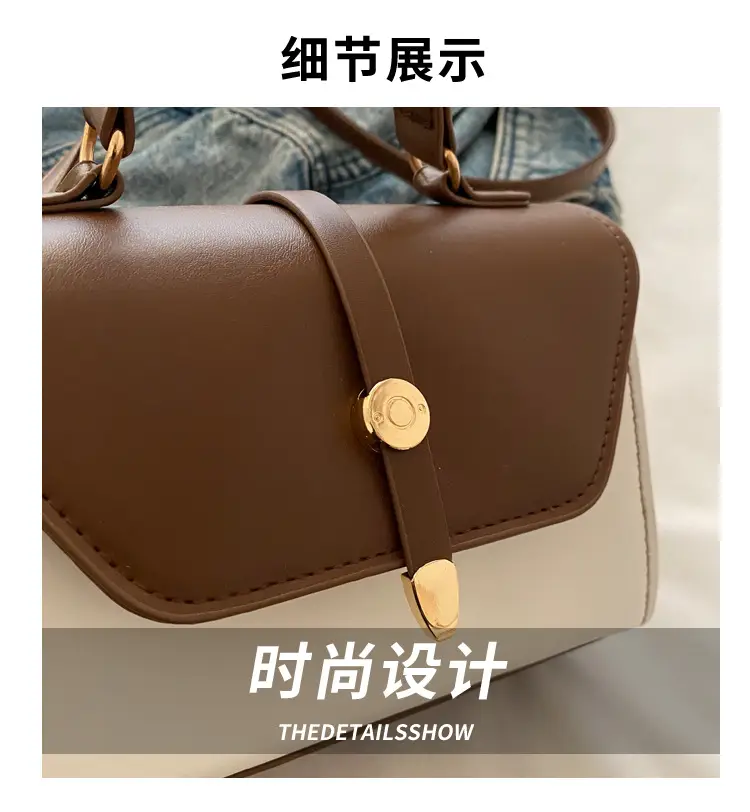 Women's Red White Contrast Shoulder Bag 2025 — feature 3
