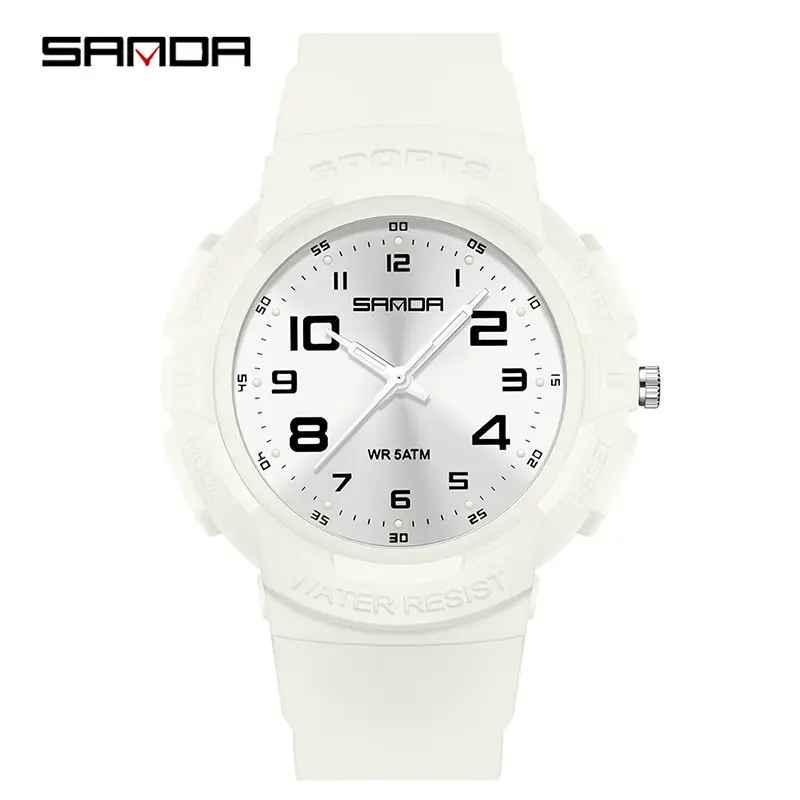 Sanda Men's Sports Water Resistant Black Quartz Watch