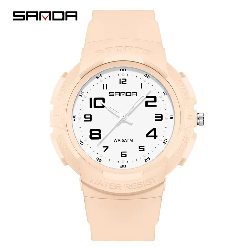 Sanda Men's Sports Water Resistant Black Quartz Watch